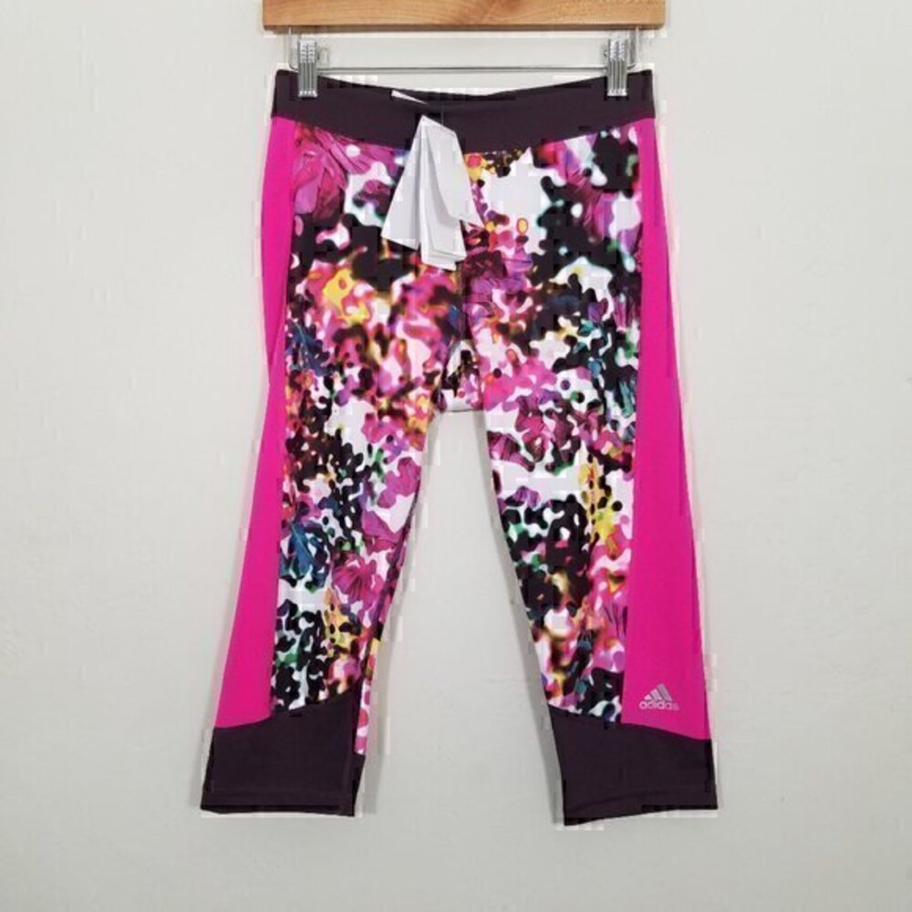 NWT Adidas UPF 50+ Climalite Capri Leggings Size M